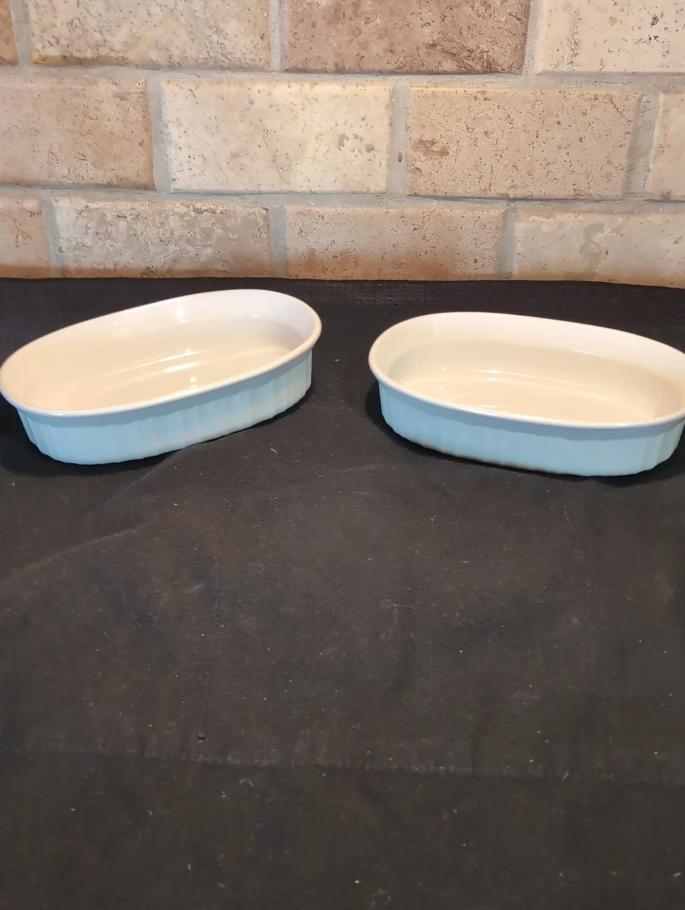 Two (2) French White Corning Ware CorningWare 15 oz. Casseroles w/ Vented Lids